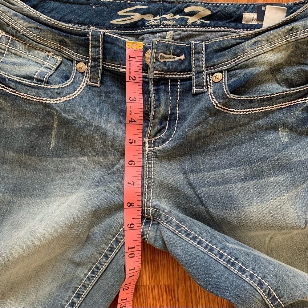 SEVEN 7 size 8 Women’s Blue Bootcut Denim Jeans - Picture 15 of 16